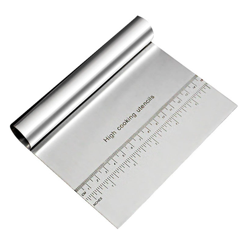 Stainless steel cutting knife with scale steel scraper