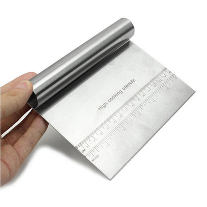 Stainless steel cutting knife with scale steel scraper