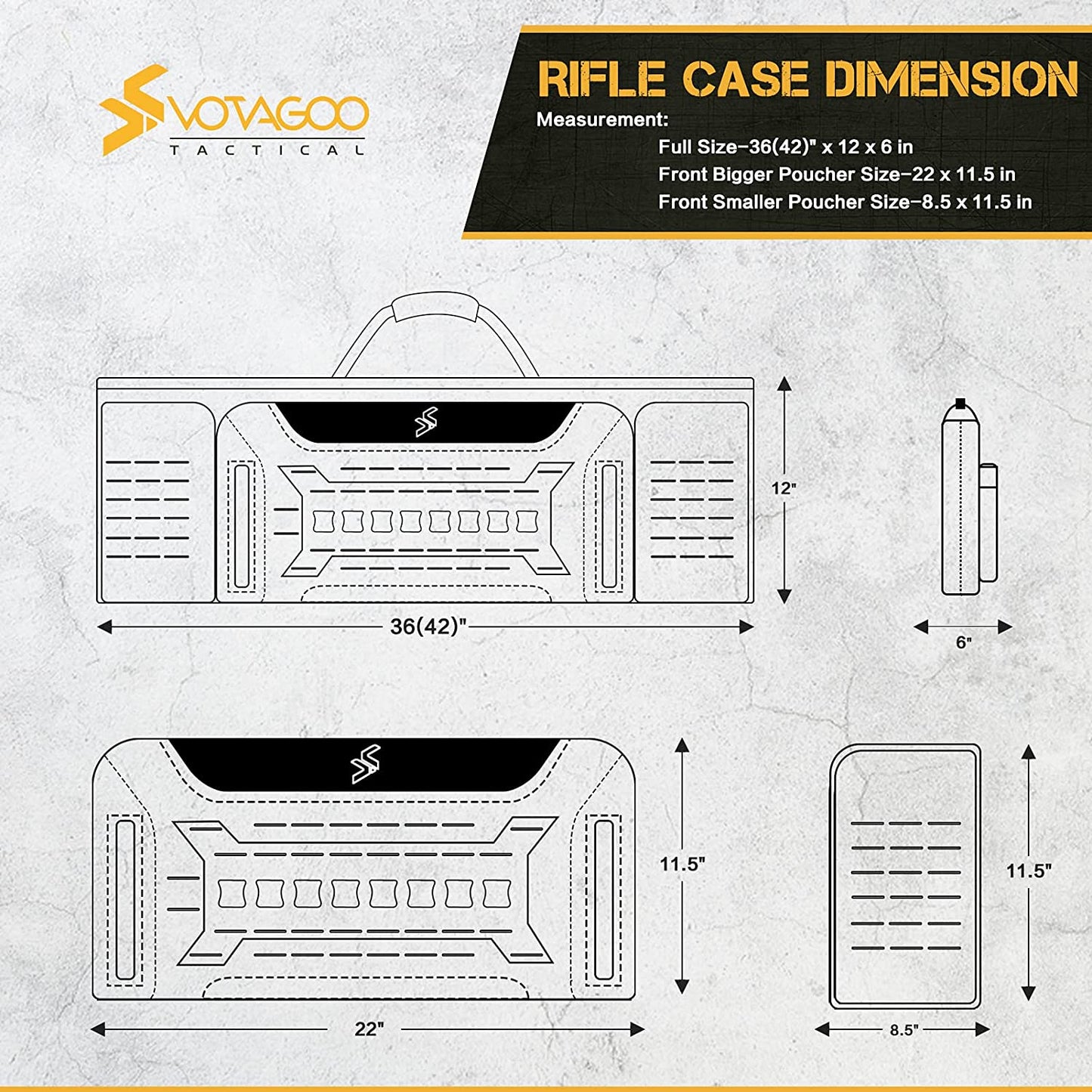 VOTAGOO Double Rifle Case Gun Bag