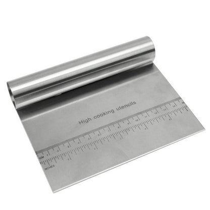 Stainless steel cutting knife with scale steel scraper