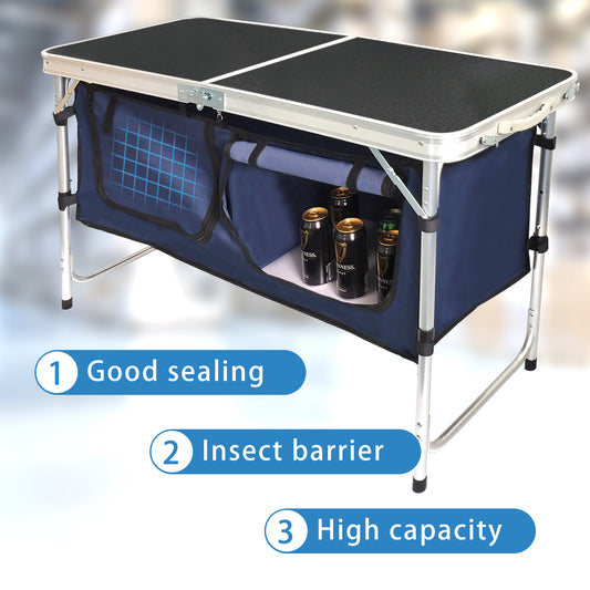 Popular Camping Folding Table With Cloth Cabinet