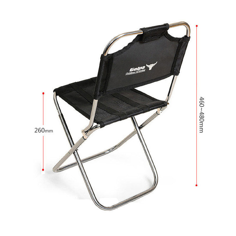 Folding chair with back rest