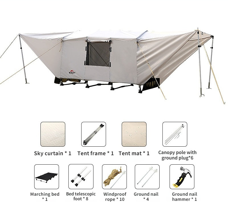 Outdoor Camping Off-site Two-person Tunnel Folding Tent