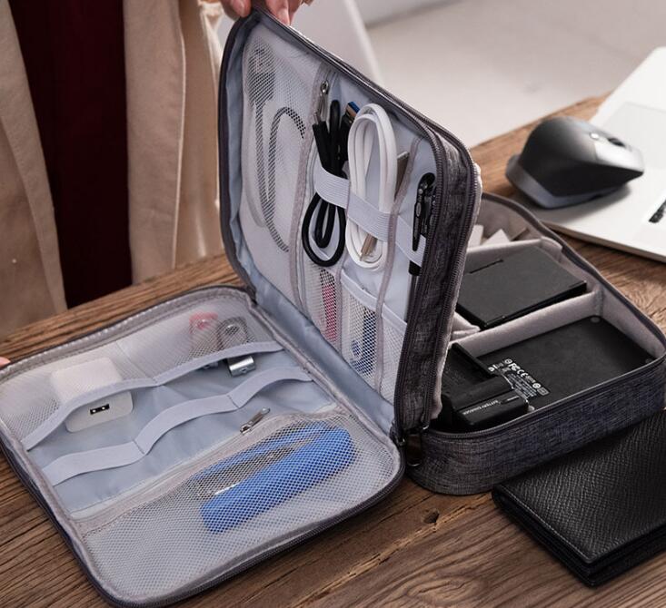 Multifunctional mobile power data cable storage bag