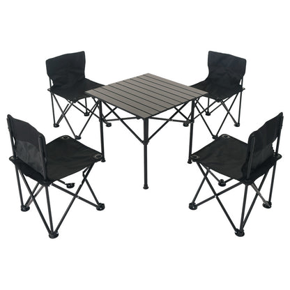 Outdoor Picnic Barbecue Folding Table And Chair Set