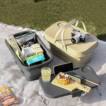 Outdoor Foldable Picnic Camping Basket